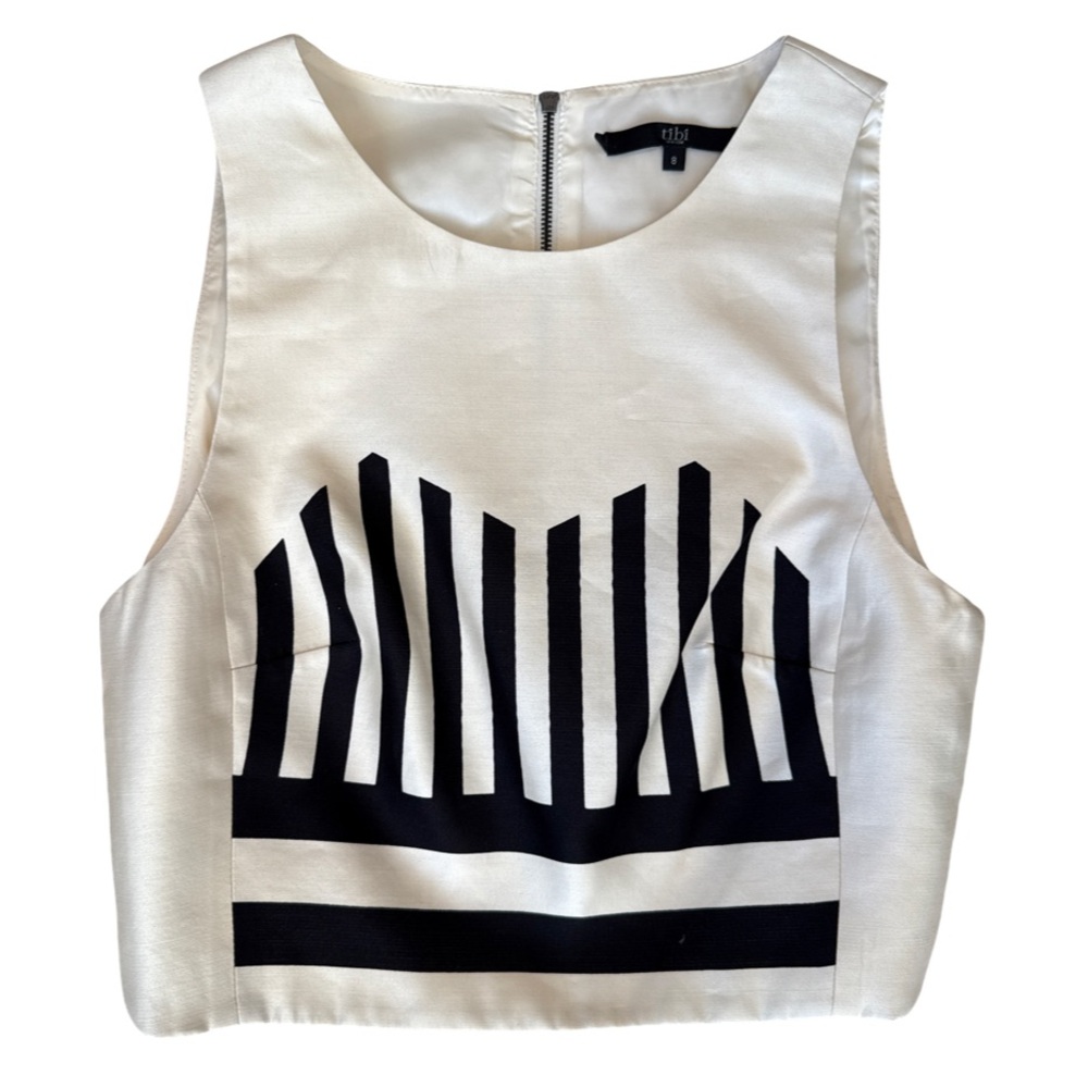 Tibi silk cropped blouse - Small